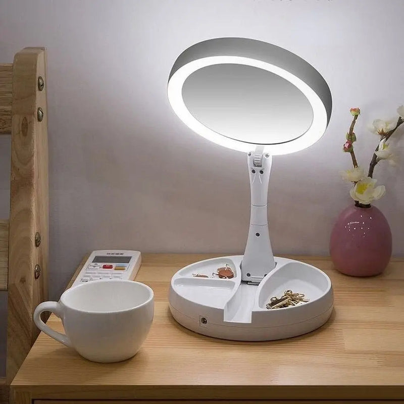 Espelho de Maquiagem LED com Aumento 10x | Hey Sister