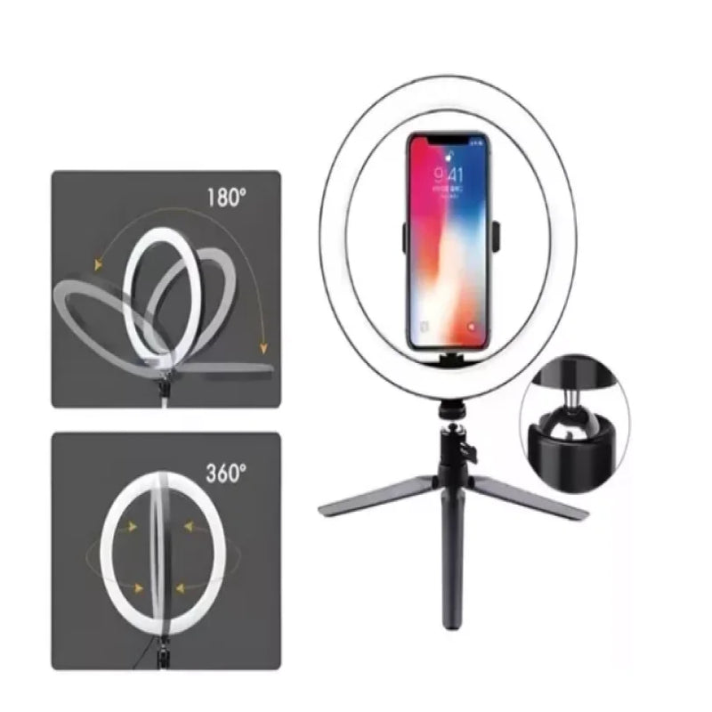 Ring Light 8" com Tripé e Suporte para Celular | Hey Sister